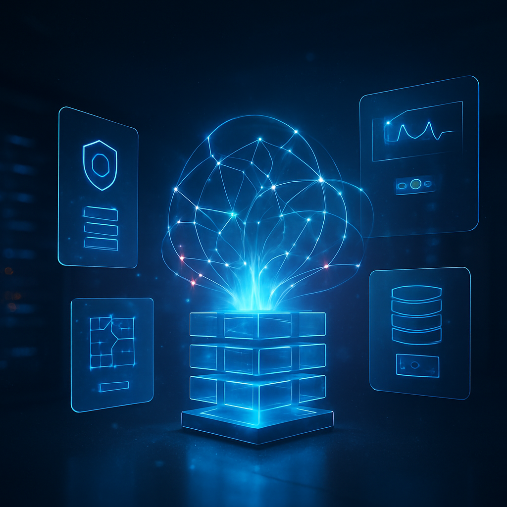 Hero visualization of UpServX infrastructure platform